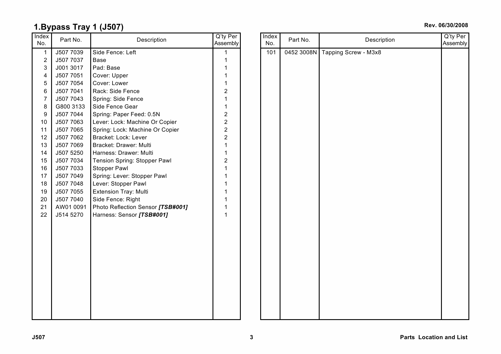 RICOH Options J507 Multi-Bypass-Tray-Type-1000 Parts Catalog PDF download-3 RICOH Options J507 Multi-Bypass-Tray-Type-1000 Parts Catalog PDF download-3